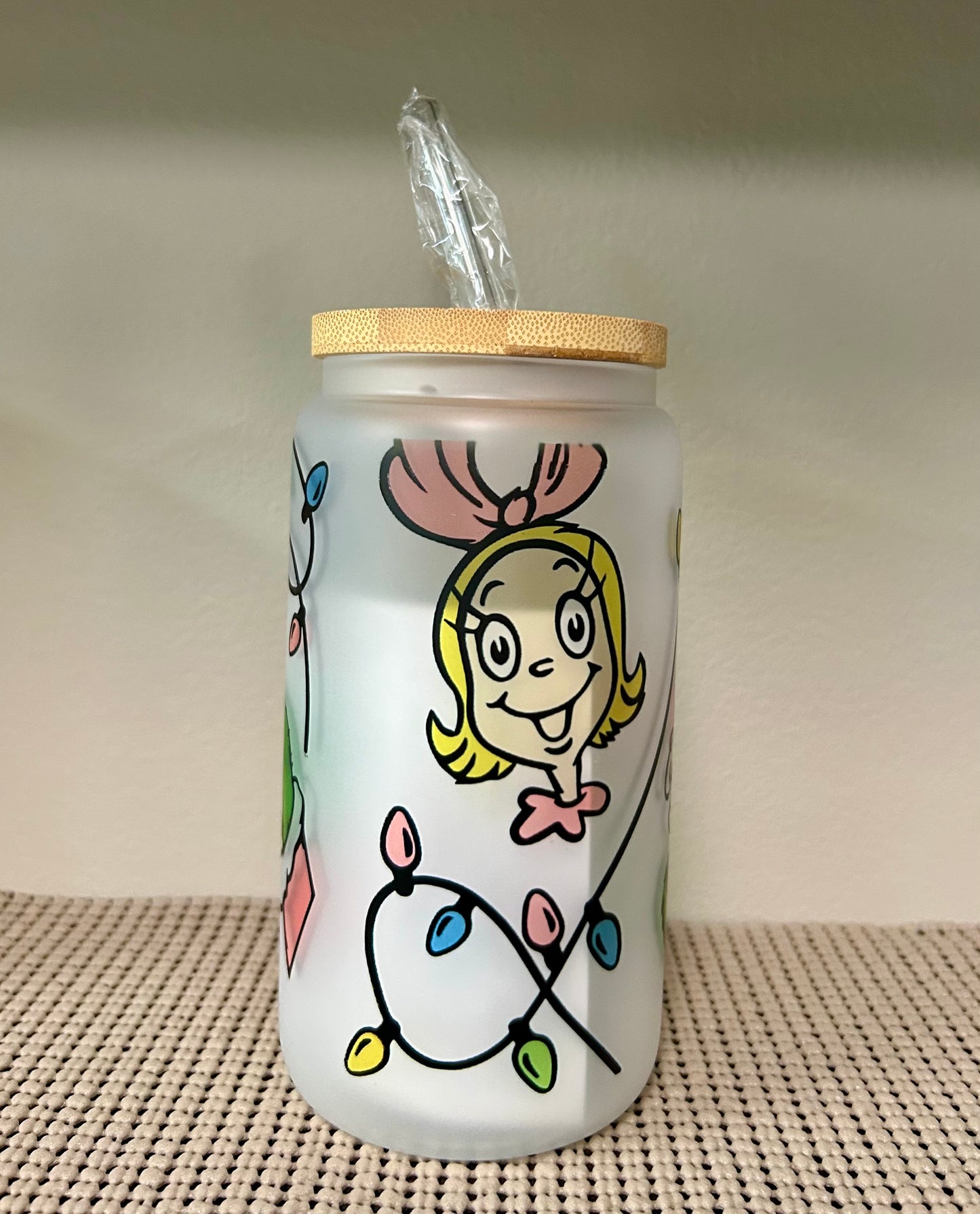 Cartoon Character Glass Cup