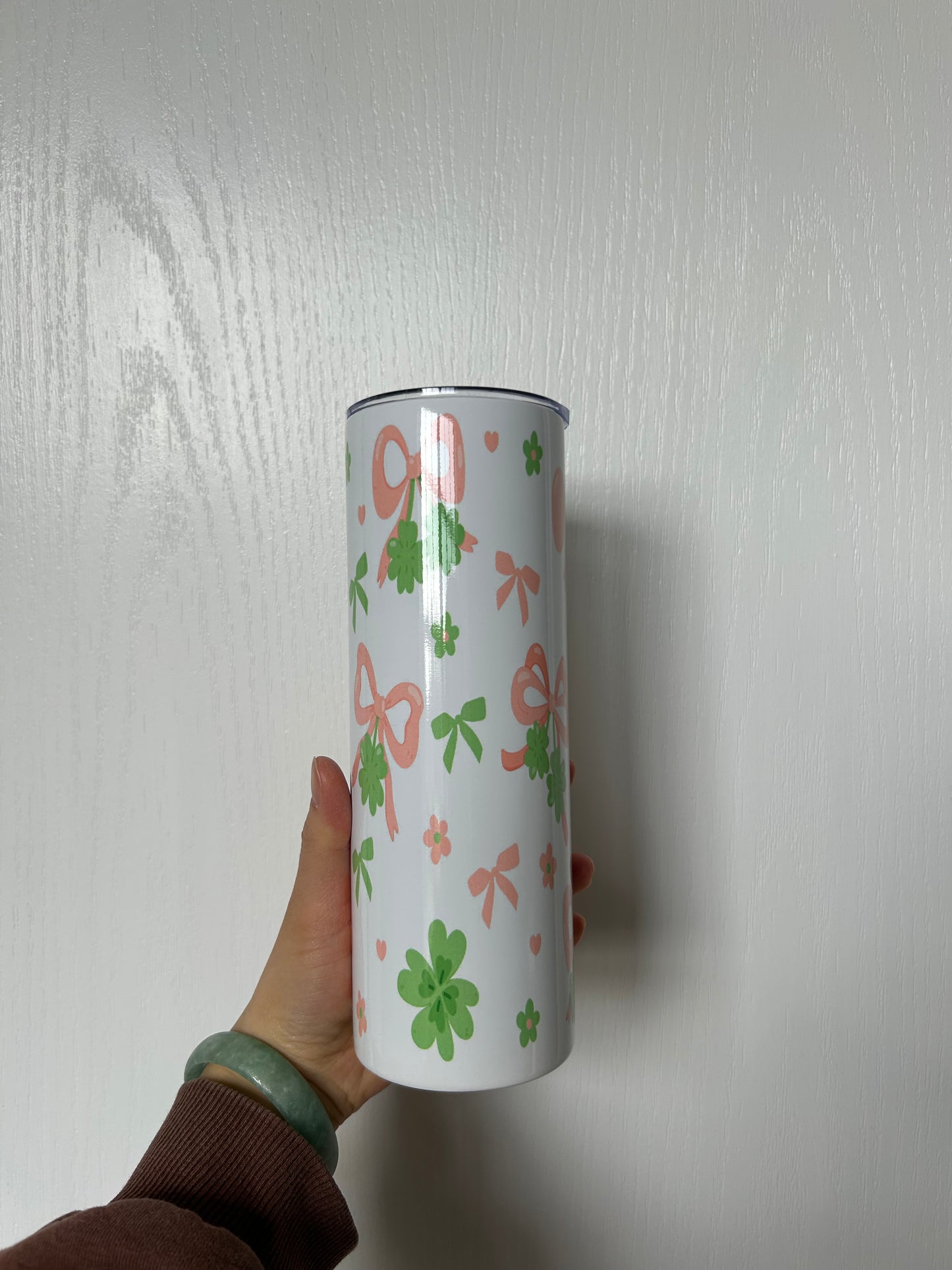 Clover bow stainless steel tumbler