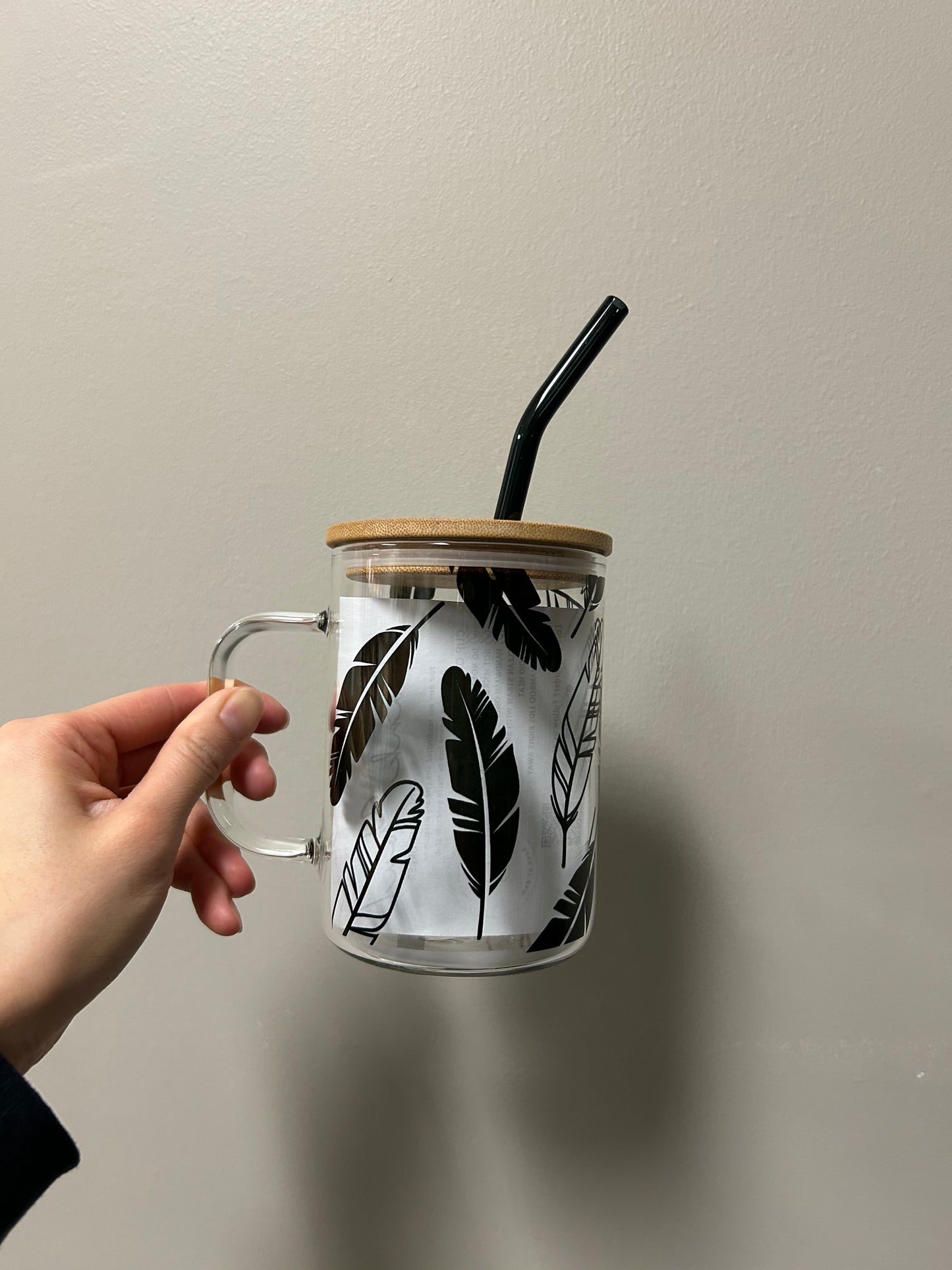 Feather Glass Mug