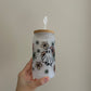 Ghost Flower Glass Cup