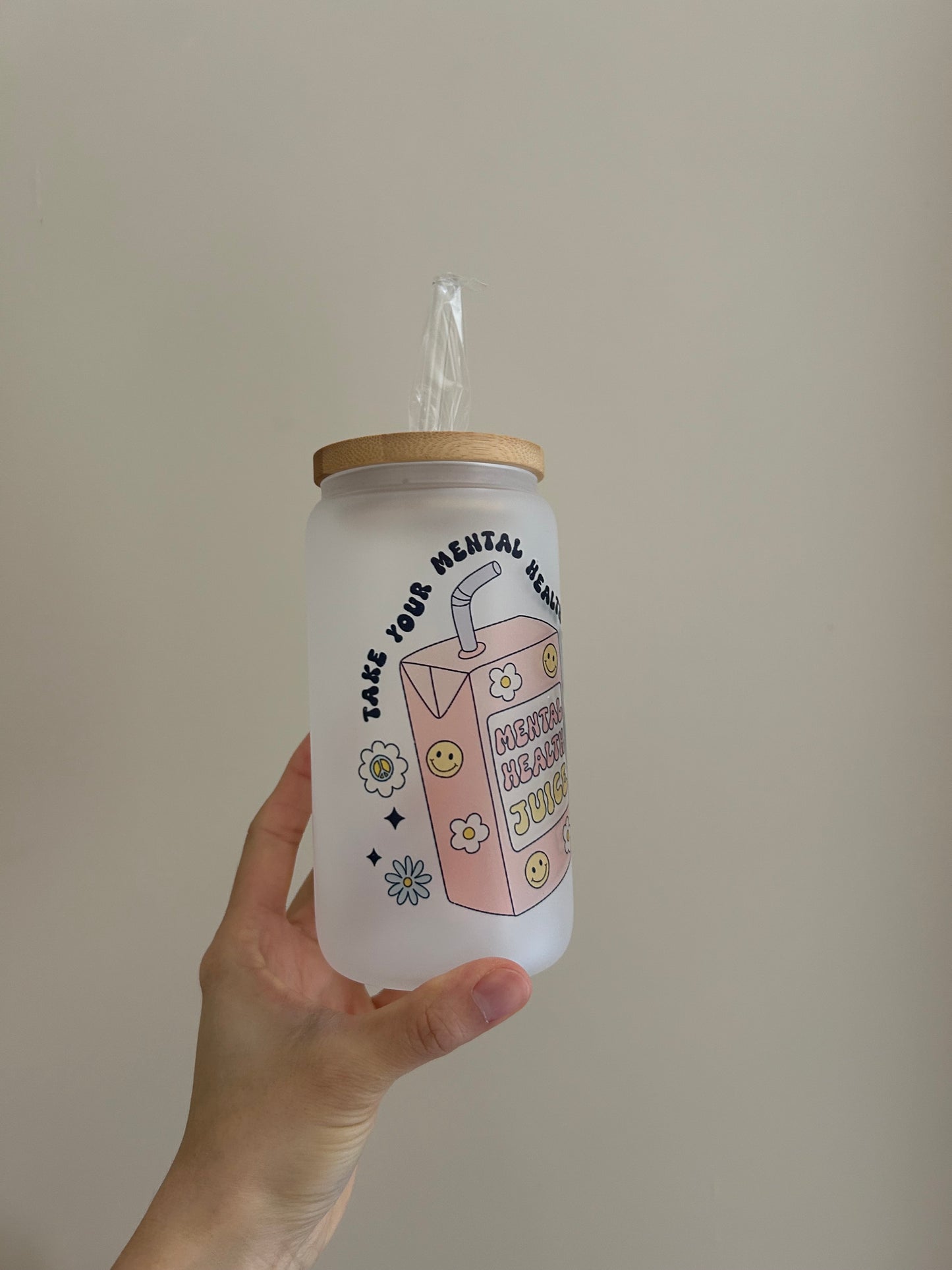 Mental Health Juice Glass Cup