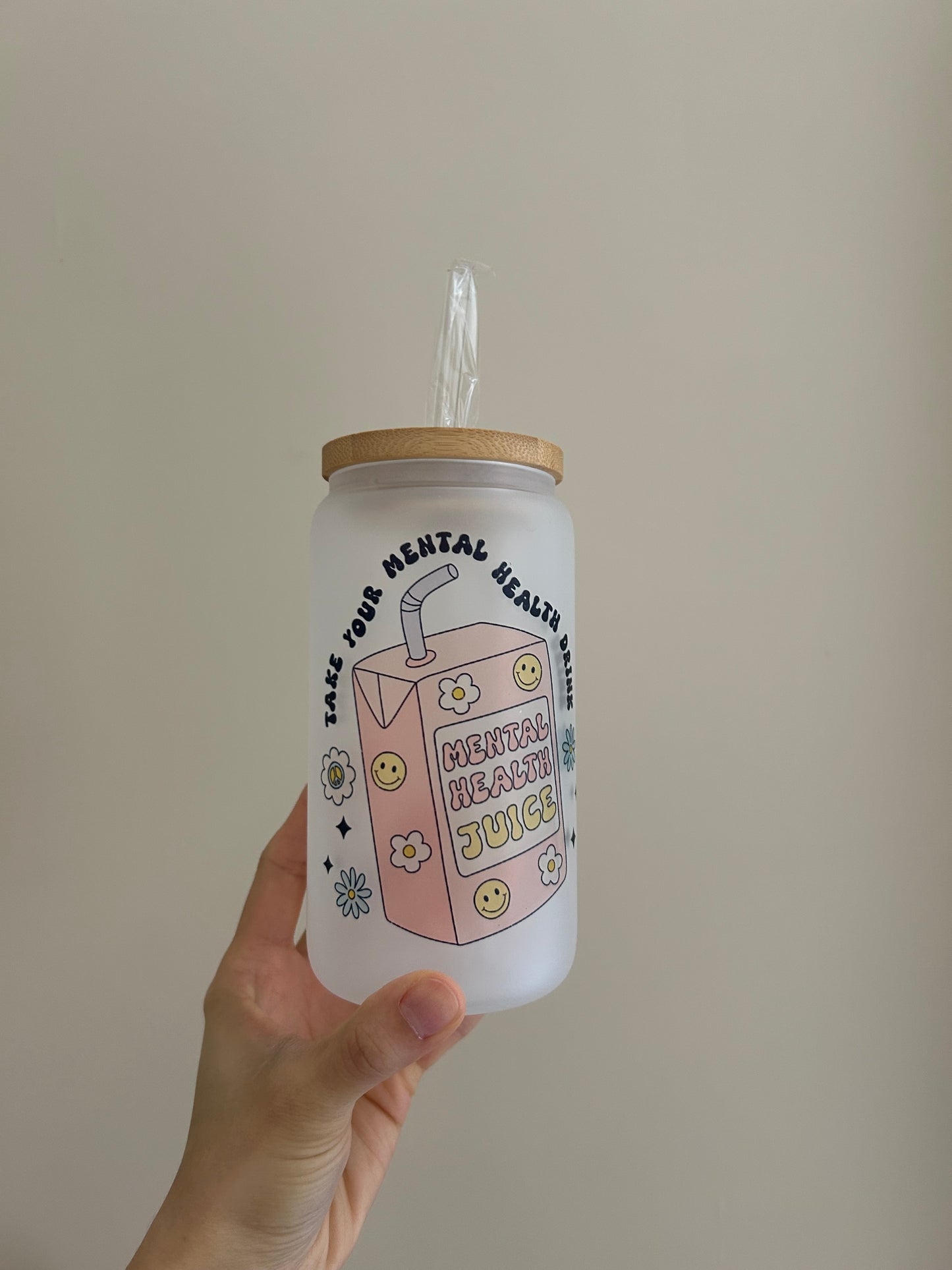 Mental Health Juice Glass Cup