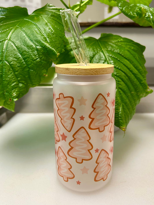 Christmas Cookies Glass Cup