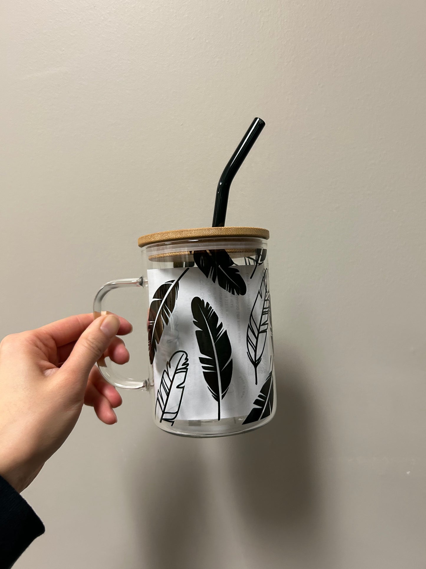 Feather Glass Mug