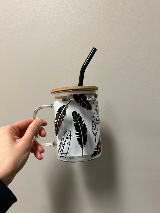Feather Glass Mug