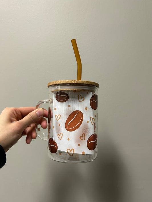 Coffee Bean Glass Mug