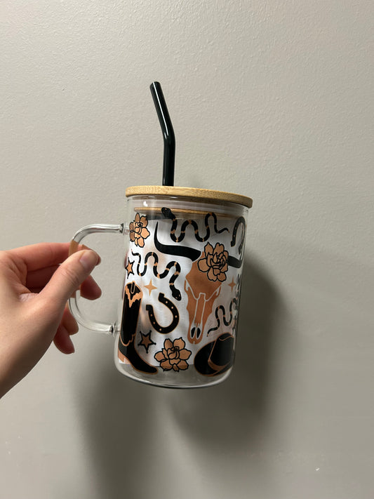Western Glass Mug