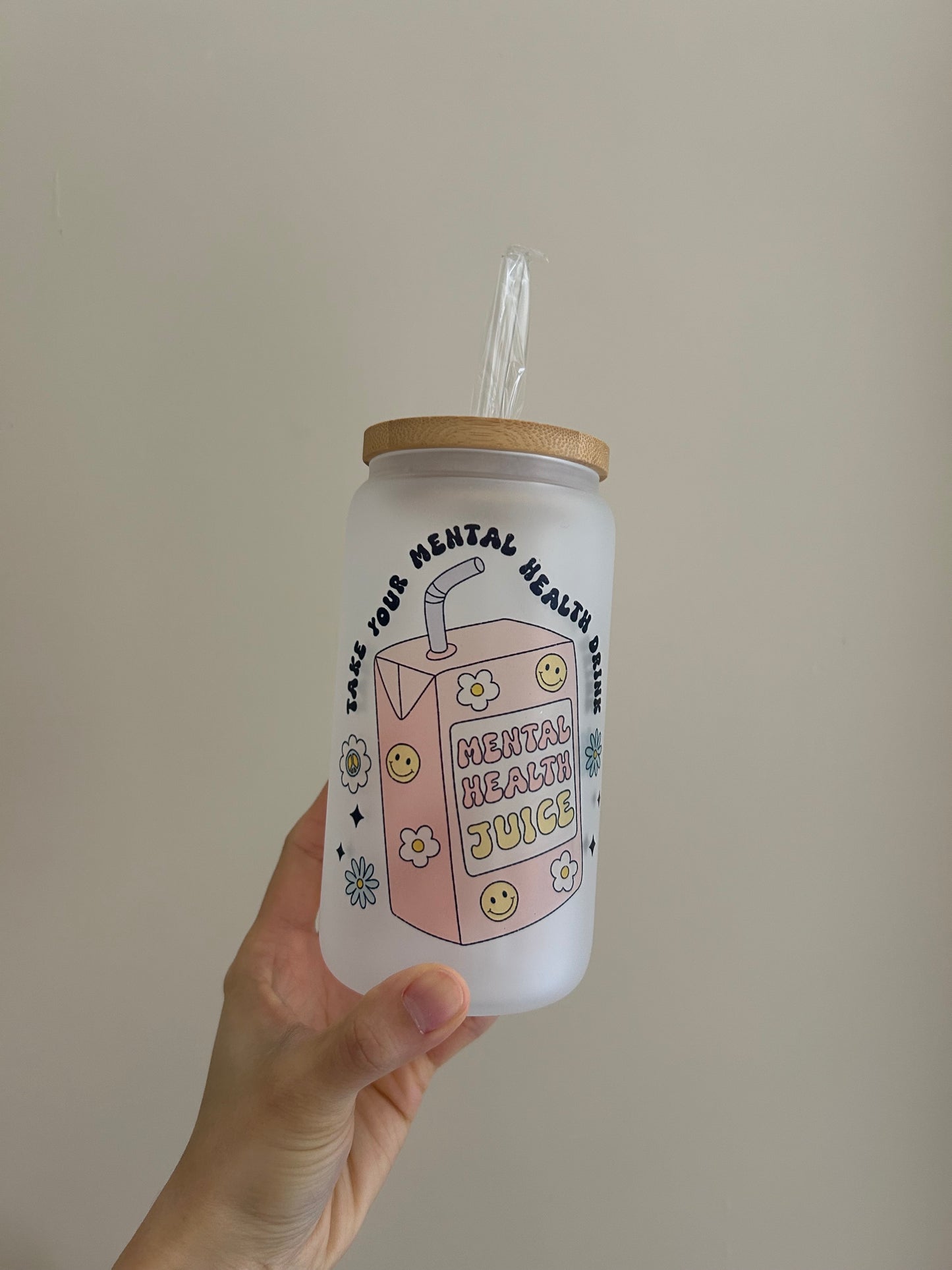 Mental Health Juice Glass Cup