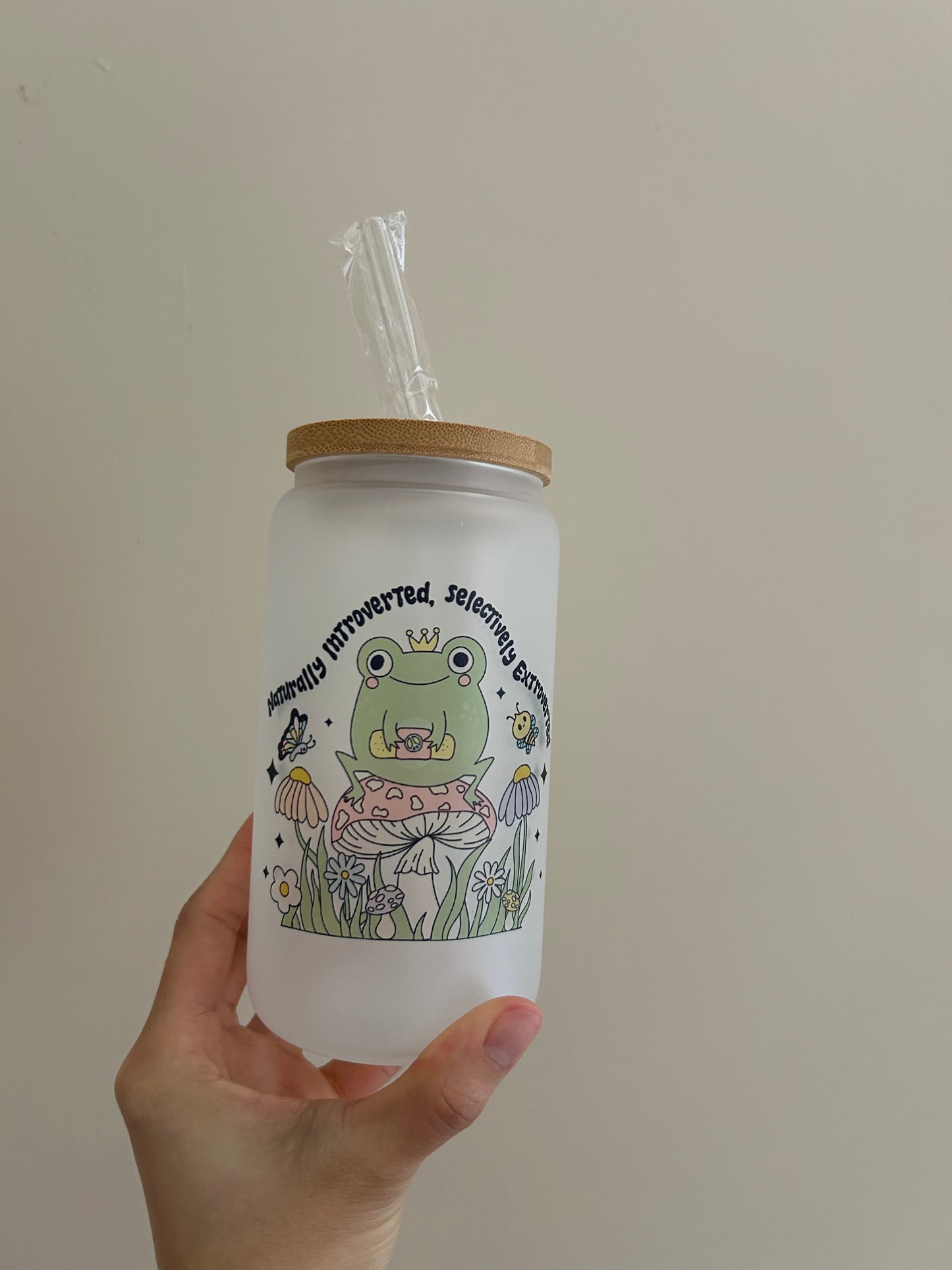 Naturally introverted, Selectively extroverted glass cup