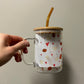 Heart Coffee Bean Glass Mug