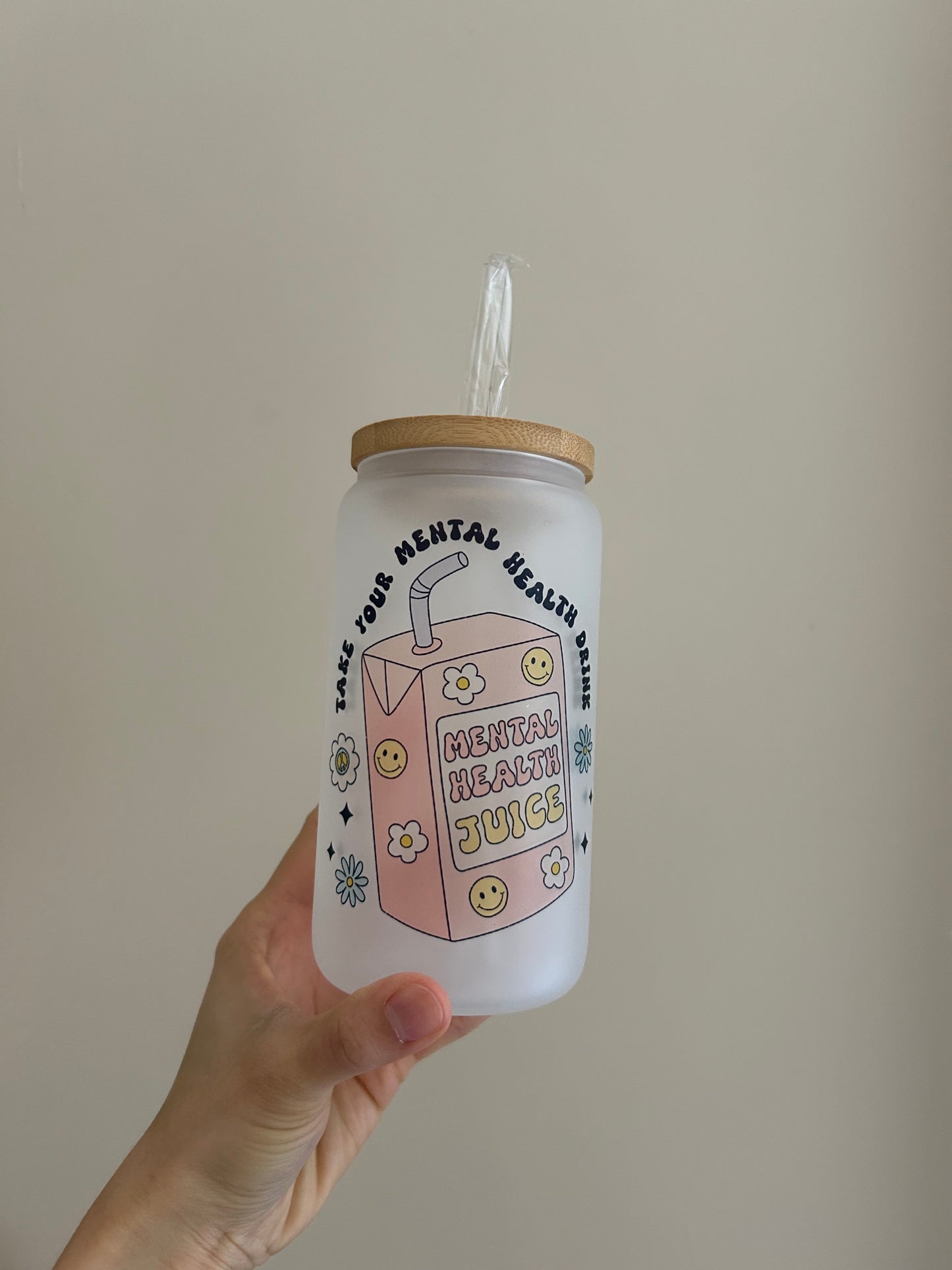 Mental Health Juice Glass Cup