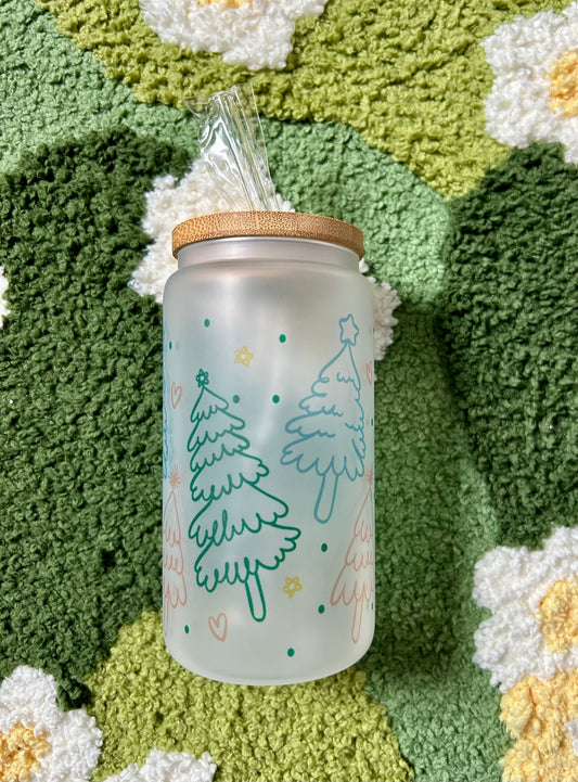 Christmas Tree Glass Cup