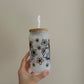 Ghost Flower Glass Cup